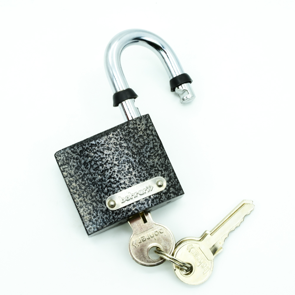 Замок навесной Bohrer ПД-63 (дужка сталь 10 мм, 3 ключа) (корпус чугун ...