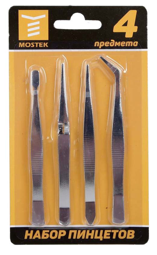 Набор пинцетов MosTek (4 предмета) 