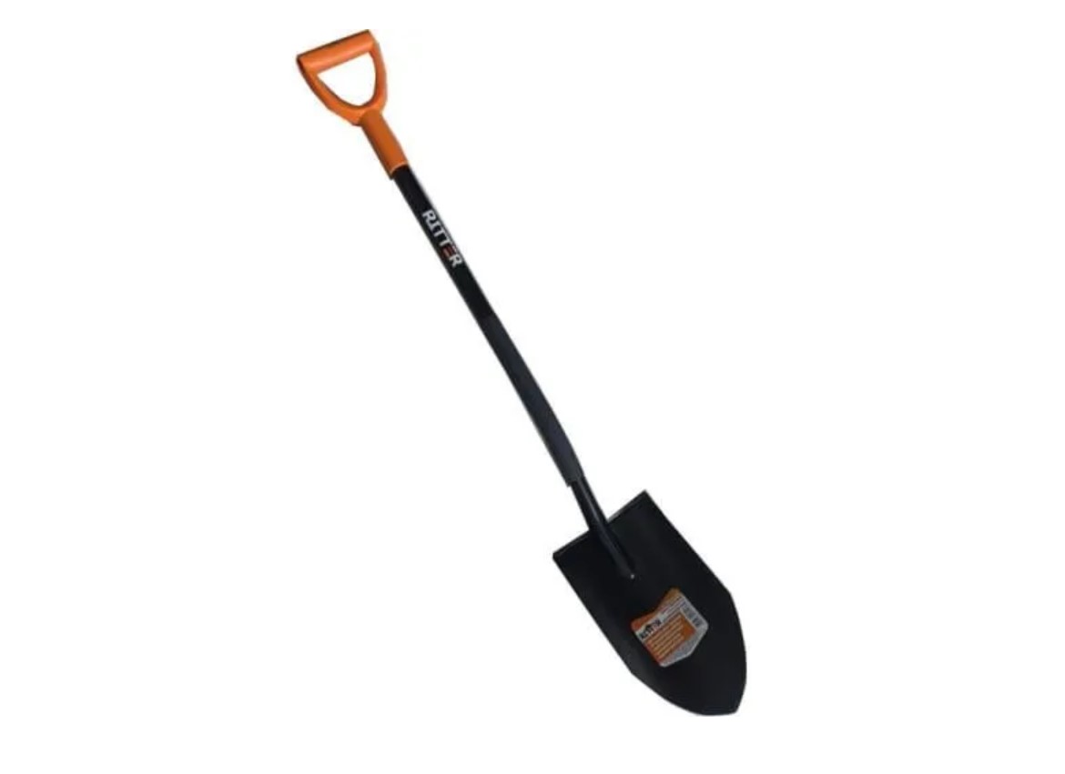 Лопата штыковая Ritter Garden SolidM4 (для земляных работ, стальной черенок, сварное соединение, ручка ABS пластик) (6/1)