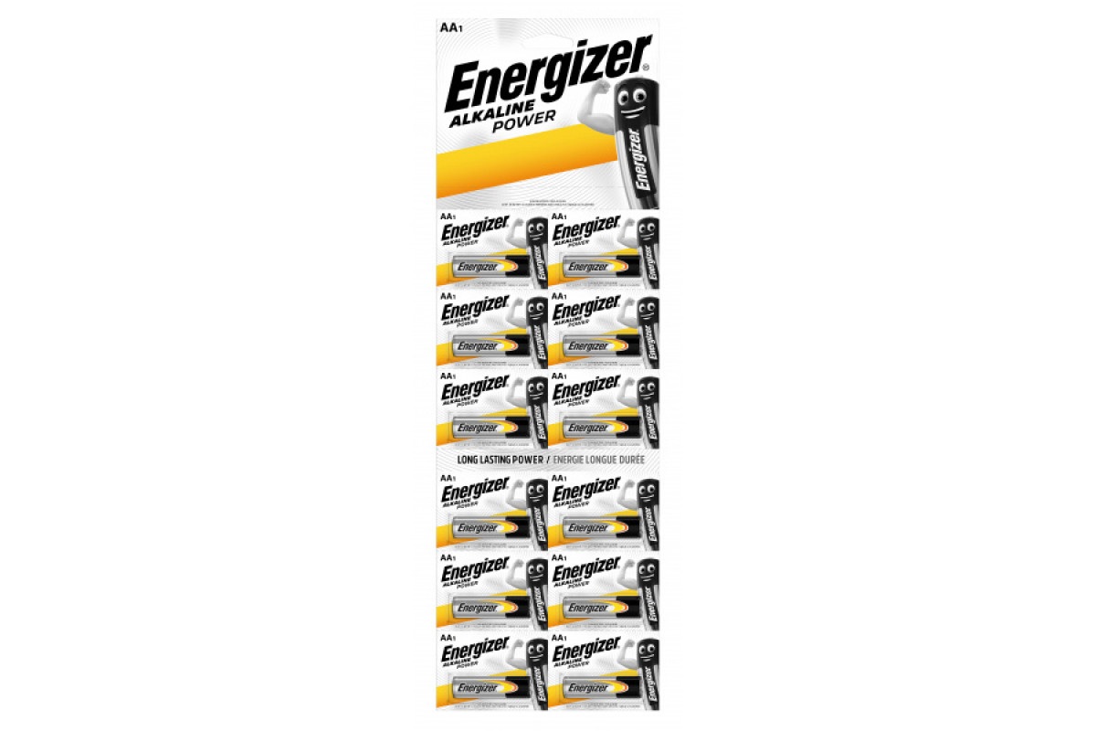 Батарейки пальчиковые ENERGIZER Alkaline Power AA (12шт. в упаковке), поштучно