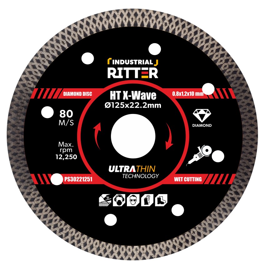 Диск алмазный Ritter Eco HT X-Wave 125х22,23 мм (0,8х1,2х10 мм)