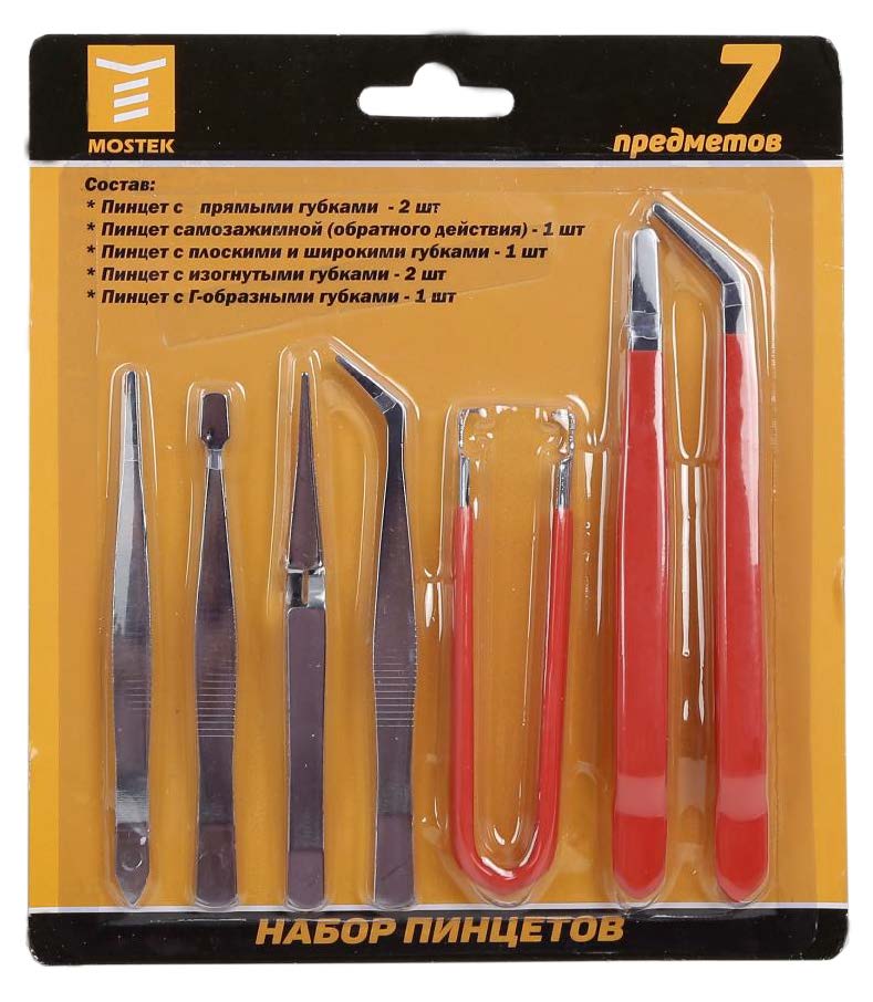 Набор пинцетов MosTek (7 предметов)