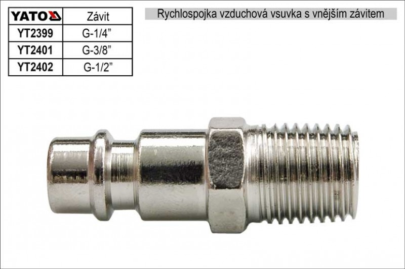 Разъемное соединение YATO YT-2402 рапид папа - наружняя резьба  12.5мм (1/2)