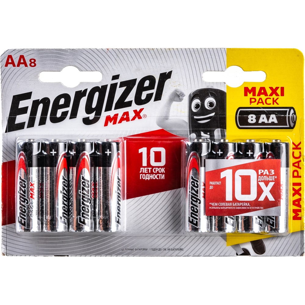 Батарейки пальчиковые ENERGIZER MAX E91 АA 8шт