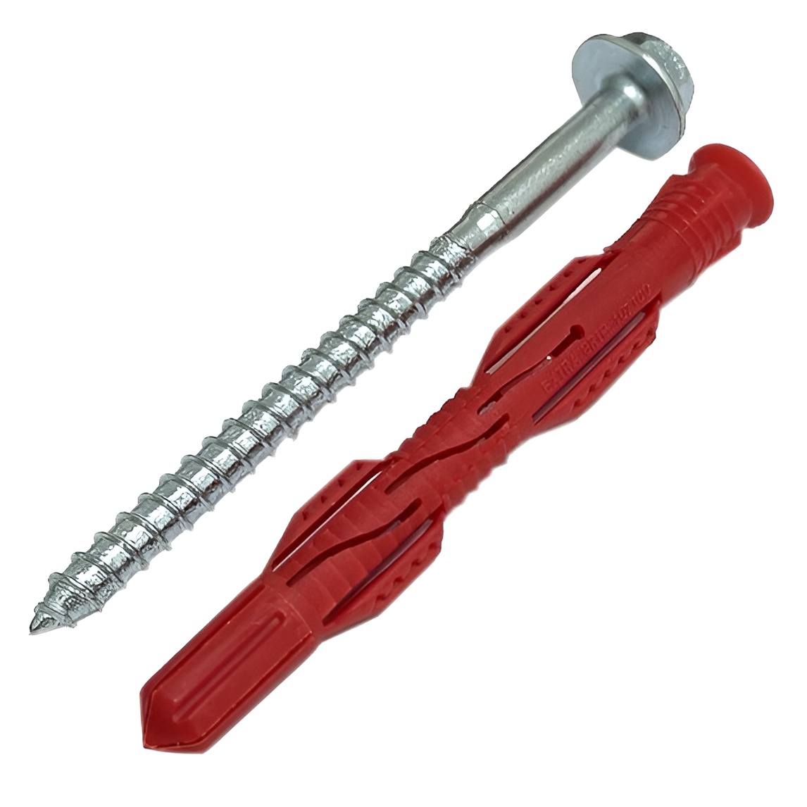 Дюбель фасадный Ritter Life NL HT  10х80 мм (нейлон красный) (шуруп кп. 8.8, оцинк.,ш/гр TORX 40) потайной борт Упаковка 50 штук