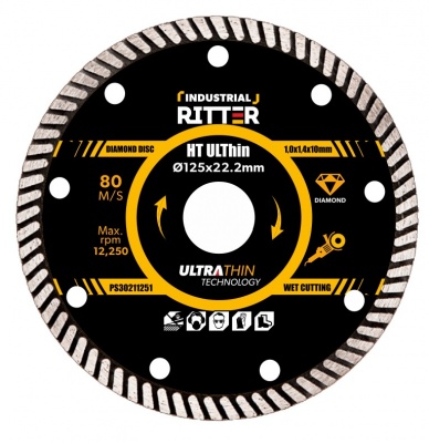 Диск алмазный Ritter Eco HT ULThin 125х22,23 мм (1,0х1,4х10 мм)