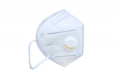 Респиратор складной KN95 (класс FFP2 NR D) с клапаном, (80% примесей, одноразовый, при сильном запылении)