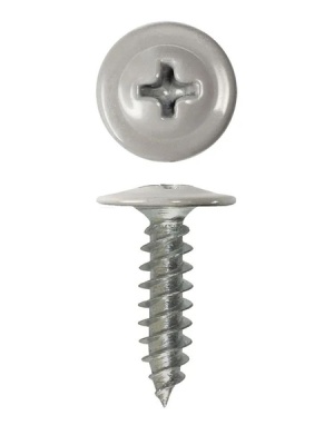 Саморез 4,2х13 RAL7004 серый по металлу полусфера с пресс-шайбой, острый (200ф)