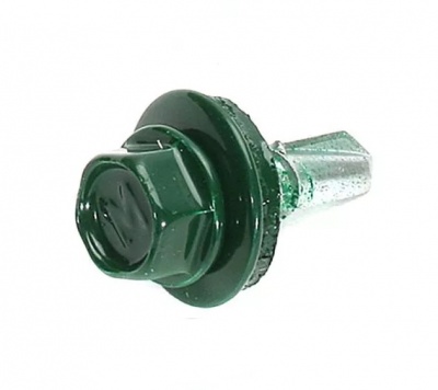 Саморез кровельный 5,5х19 RAL6005 зелёный мох Упаковка 250 шт.