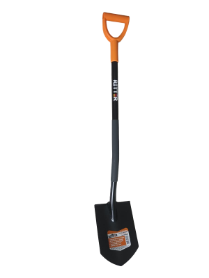 Лопата штыковая Ritter Garden SolidM1 (заостренная, стальной черенок, сварное соединение, ручка ABS пластик) (6/1)
