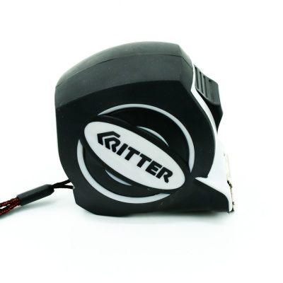 Рулетка измерительная Ritter Eco 5х25 мм (упрочненное полотно с нейлоновым покрытием, обрезин. ударопрочный корпус)