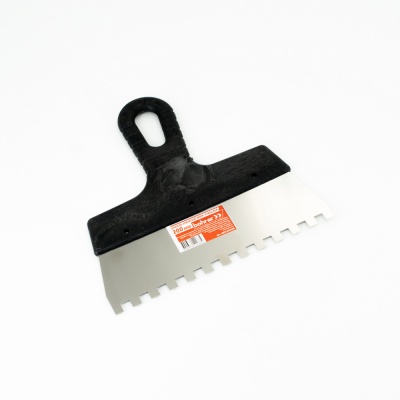 Шпатель зубчатый Bohrer 200 мм  8х8 мм (нержавеющая сталь, пластмассовая ручка)