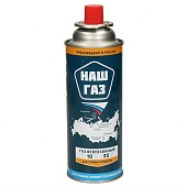 Баллон газовый для горелок "НАШ ГАЗ", всесезонный (-10°C +35°C), 520 см³, 220 г (Упаковка 12 шт)