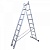 Лестница двухсекционная STAIRS алюминиевая, 252/420 см, 9 ступеней, 8 кг. STAIRS