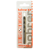 Сверло по металлу Bohrer серия Мастер  4,0 мм (HSS-G) DIN 338 RN (1 шт в блистере)