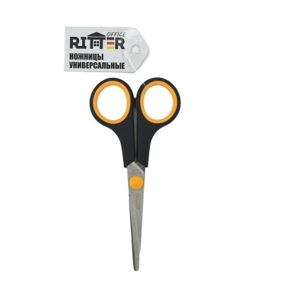 Ножницы офисные Ritter Office 140 мм (2cr13 нерж.сталь, толщ.1,5 мм) (обрезиненные рукоятки) (1000/1)