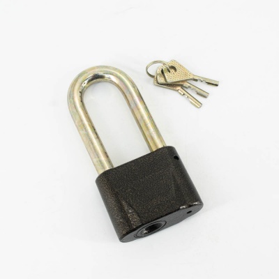 Замок навесной Bohrer ВСМ-70Д (удлинненая дужка сталь, 3 ключа) (корпус сплав) (блистер) (48/6/1)