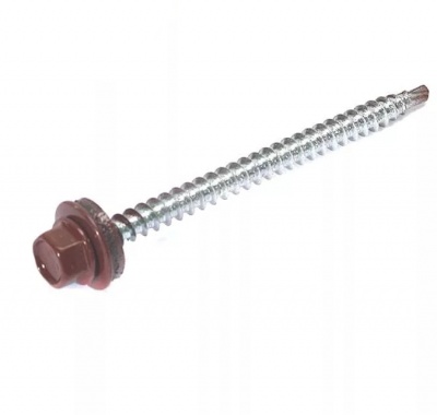 ПРОМ Саморез кровельный 4,8х70 RAL3009 (RR29) красная окись (~ 2 400 - 2 500 шт.) (Цена за 1000 шт)